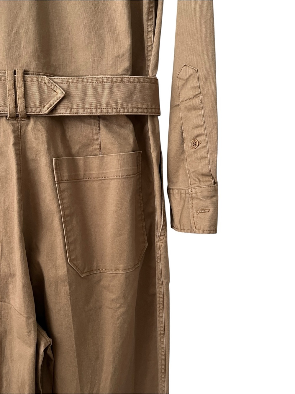 Polo Ralph Lauren Cotton Twill Jumpsuit In Montana Khaki Size 4 - Picture 7 of 15